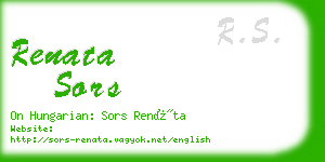 renata sors business card